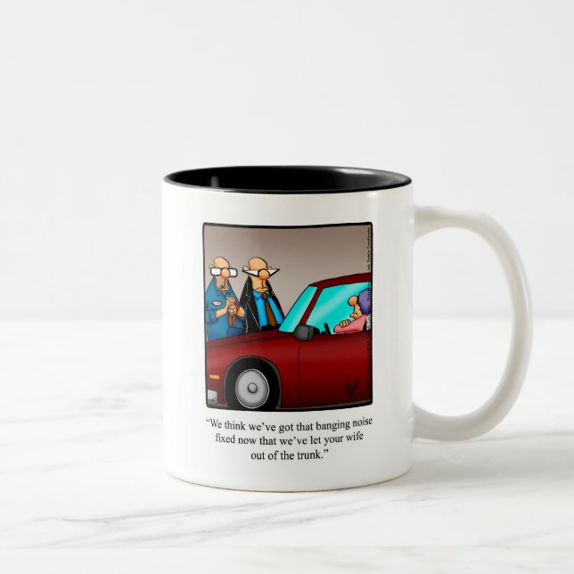 Tasse 2 Couleurs Cadeau de boîte à café Humour mariage (Droit)
