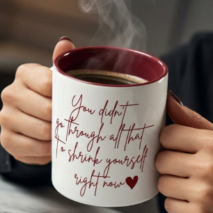 Tasse 2 Couleurs Cadeau de citation motivationnel personnalisé pour