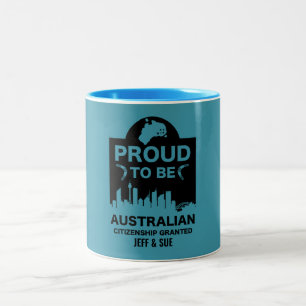 Tasse 2 Couleurs Cadeau de citoyenneté australienne