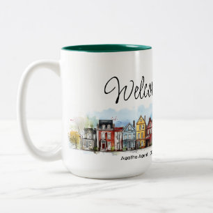 Tasse 2 Couleurs Cadeau de Clôture de l'Agence Immobilière Welcome 