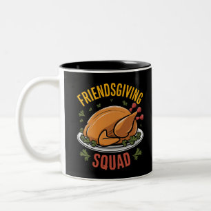 Tasse 2 Couleurs Cadeau de dîner de dinde Friendsgiving Squad corre