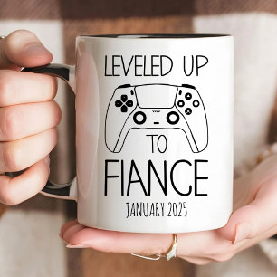 Tasse 2 Couleurs Cadeau de fiançailles pour lui, NIVEAU SUPERIEUR F