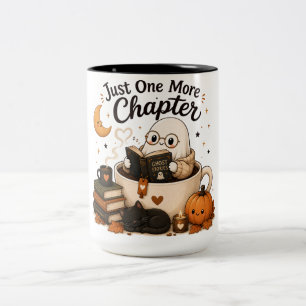 Tasse 2 Couleurs Cadeau de Halloween pour amateur de livres cosy