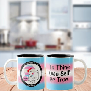 Tasse 2 Couleurs Cadeau de jalon de sobriété personnalisé - Fierté