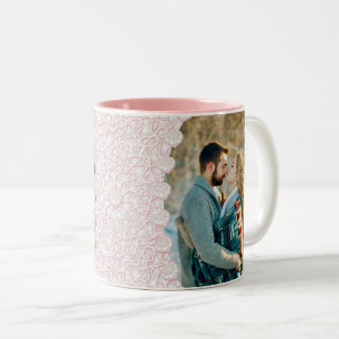 Tasse 2 Couleurs Cadeau de la Saint-Valentin Cœurs Roses Personnali
