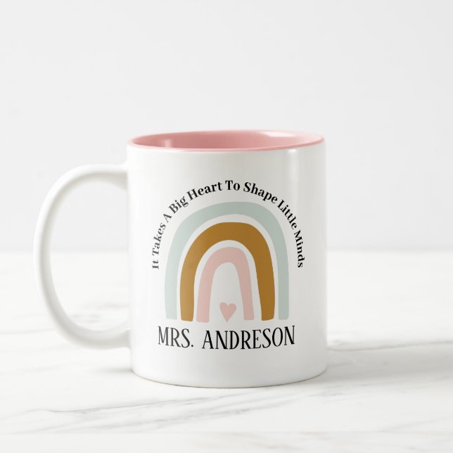 Tasse 2 Couleurs Cadeau de l'enseignant personnalisé, Cadeaux de l' (Gauche)