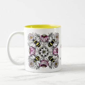 Tasse 2 Couleurs Cadeau de mindfulness personnalisé avec abeille do