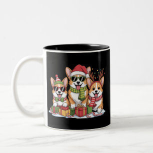 Tasse 2 Couleurs Cadeau de Noël pour la mère amoureuse de chiens Co