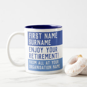 Tasse 2 Couleurs Cadeau de retraite personnalisé