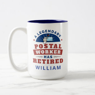 Tasse 2 Couleurs Cadeau de retraite pour facteur retraité facteur