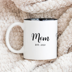 Tasse 2 Couleurs Cadeau de texte de script établi pour maman