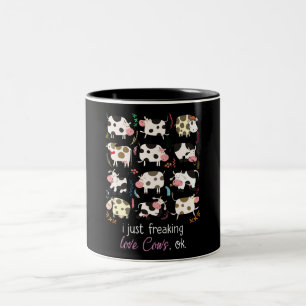Tasse 2 Couleurs Cadeau de vache  J'Ai Juste Frappé Les Vaches D'A