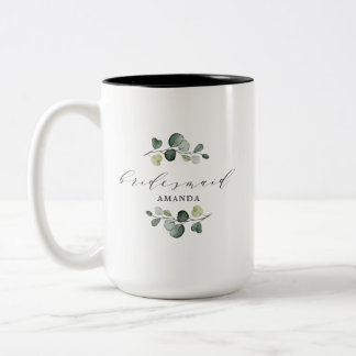 Tasse 2 Couleurs Cadeau d'élégante verdure d'eucalyptus pour demois