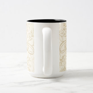 Tasse 2 Couleurs Cadeau des Mariés | Botanique Aquarelle Vert Sauge