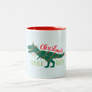 Tasse 2 Couleurs Cadeau drôle d'arbre de T-Rex de dinosaure de Din