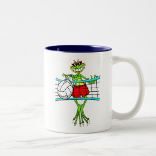 Tasse 2 Couleurs Cadeau drôle de volleyball