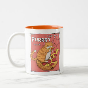 Tasse 2 Couleurs Cadeau drôle pour amateur de chats Je t'aime beauc
