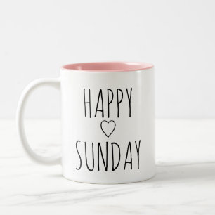 Tasse 2 Couleurs Cadeau élégant et charmant 'Joyeux dimanche' 
