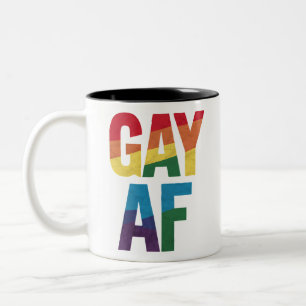 Tasse 2 Couleurs Cadeau gay AF LGBT Fierté Mois de la fierté