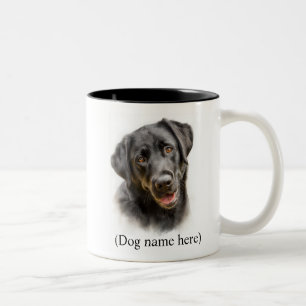 Tasse 2 Couleurs Cadeau personnalisé pour maman de chien Labrador n