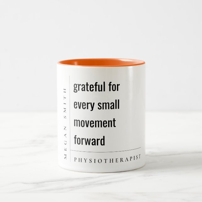 Tasse 2 Couleurs Cadeau physiothérapeute moderne Grateful Motivatio (Centre)