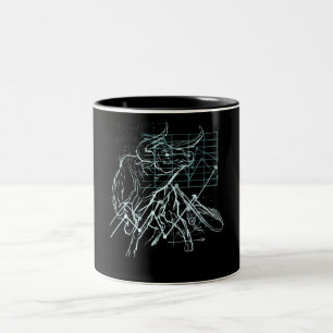 Tasse 2 Couleurs Cadeau pour day traders - Marché boursier haussier