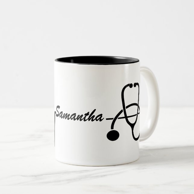 Tasse 2 Couleurs Cadeau Pour Les Professionnels De La Santé (Devant droit)