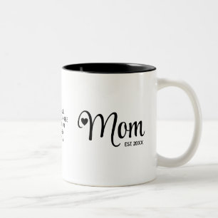 Tasse 2 Couleurs Cadeau pour maman avec écriture simple établie par