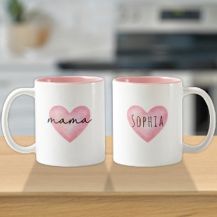 Tasse 2 Couleurs Cadeau pour maman de la part des enfants Nom d'a