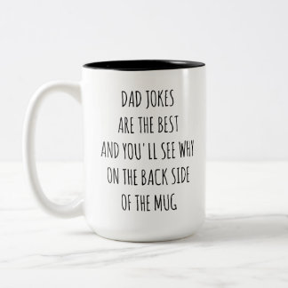Tasse 2 Couleurs Cadeau pour PAPA LES BLAGUES DE PAPA SONT LES MEIL