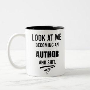 Tasse 2 Couleurs Cadeau Pour Un Nouveau Auteur Amusant Auteur Diplô