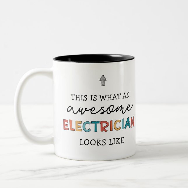 Tasse 2 Couleurs Cadeaux amusants pour électriciens (Gauche)