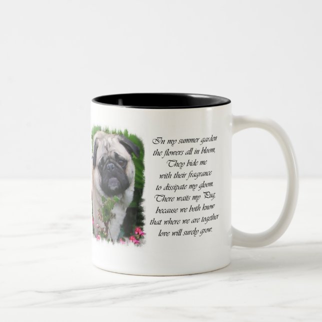 Tasse 2 Couleurs Cadeaux aux amoureux du carlin (Droit)