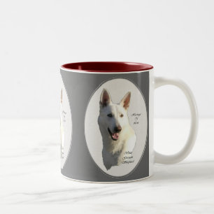Tasse 2 Couleurs Cadeaux bergers allemands blancs