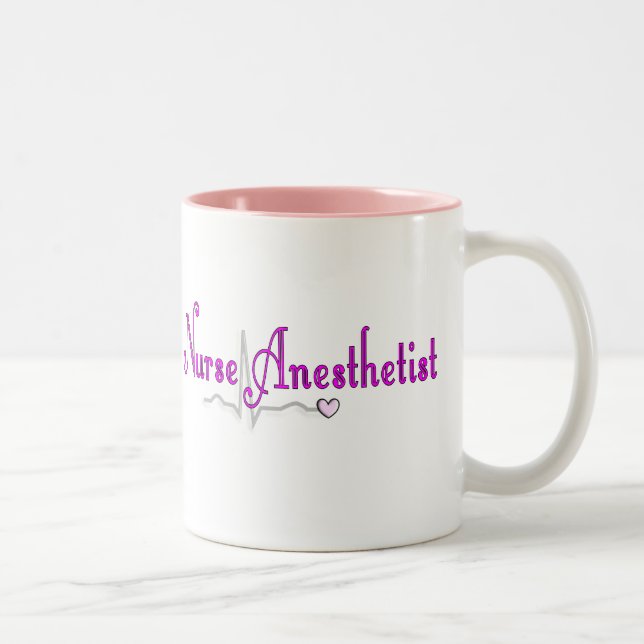 Tasse 2 Couleurs Cadeaux d'anesthésiste d'infirmière (Droit)