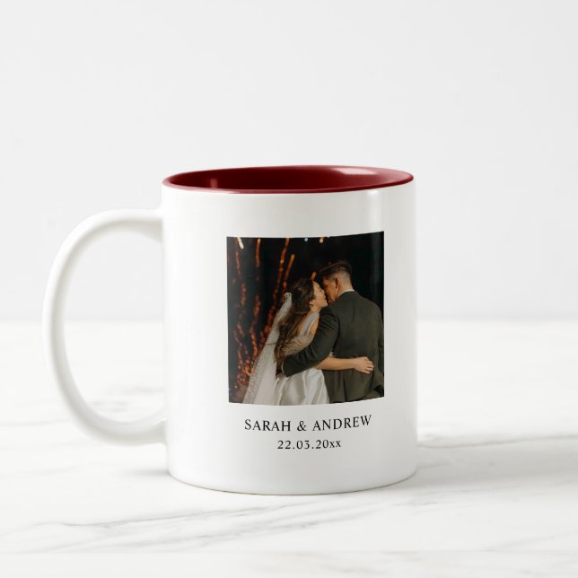 Tasse 2 Couleurs Cadeaux d'anniversaire personnalisés - Couple pers (Gauche)