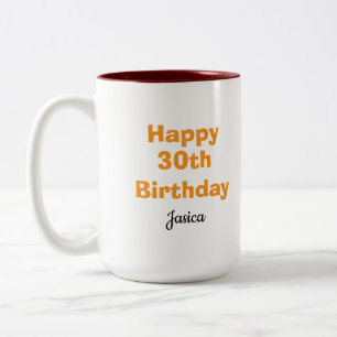 Tasse 2 Couleurs cadeaux d'anniversaire personnalisés pour elle - m