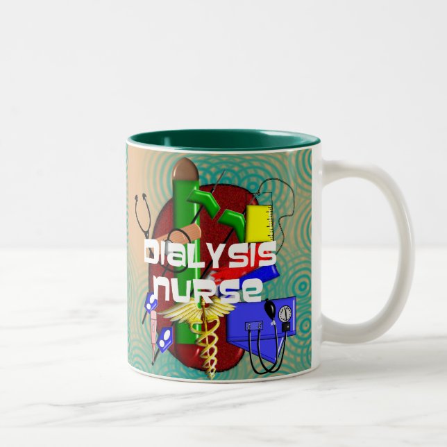 Tasse 2 Couleurs Cadeaux d'art d'infirmière de dialyse (Droit)