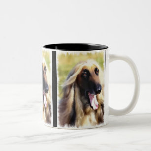 Tasse 2 Couleurs Cadeaux d'art hound afghan