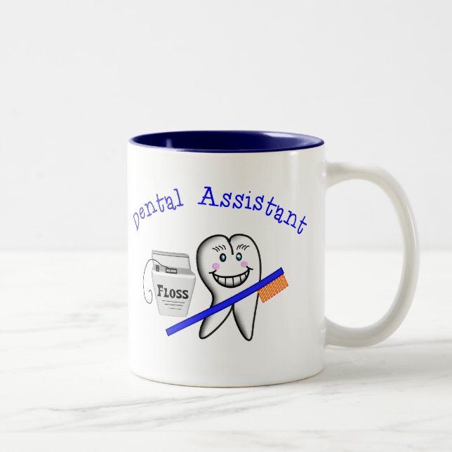 Tasse 2 Couleurs Cadeaux d'assistant dentaire (Droit)