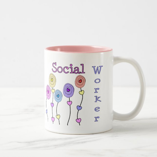 Tasse 2 Couleurs Cadeaux d'assistant social (Droit)