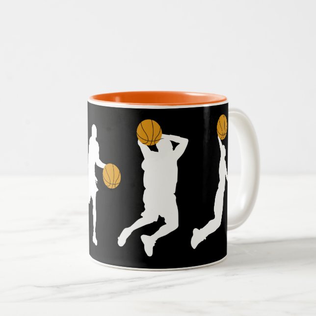 Tasse 2 Couleurs Cadeaux De Basket-Ball Cool Pour Hommes (Devant droit)