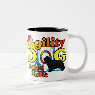 Tasse 2 Couleurs Cadeaux de Bearded Collie d'Agilité