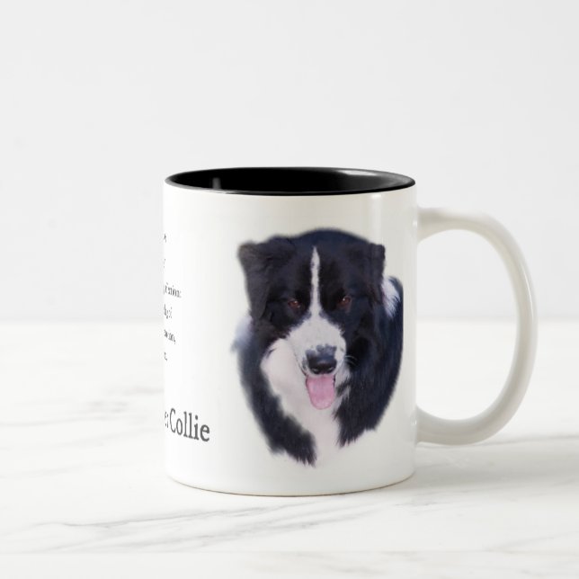 Tasse 2 Couleurs Cadeaux de border collie (Droit)