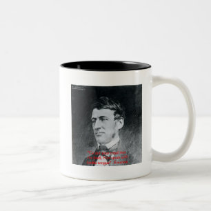 Tasse 2 Couleurs Cadeaux de citation d'Emerson "Créez l'acte" de sa