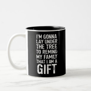 Tasse 2 Couleurs Cadeaux de famille de Noël sous l'arbre