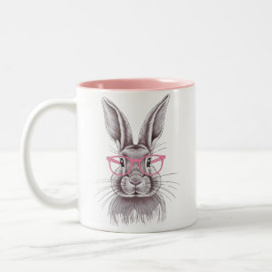 Tasse 2 Couleurs Cadeaux de famille mignons de Pâques de lapin drôl