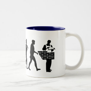 Tasse 2 Couleurs Cadeaux de maçons de maçon de couche de brique