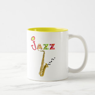 Tasse 2 Couleurs Cadeaux de mélomanes de jazz