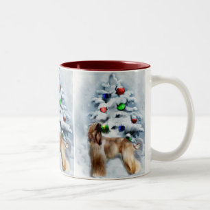Tasse 2 Couleurs Cadeaux de Noël de Hound Afghanistan